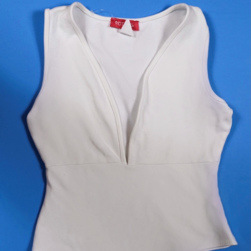 Off White Sleeveless Bodysuit